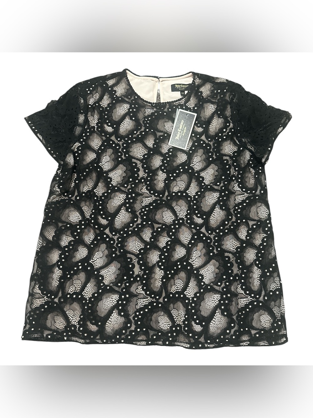 Juicy Couture Black Label Butterfly Lace Top